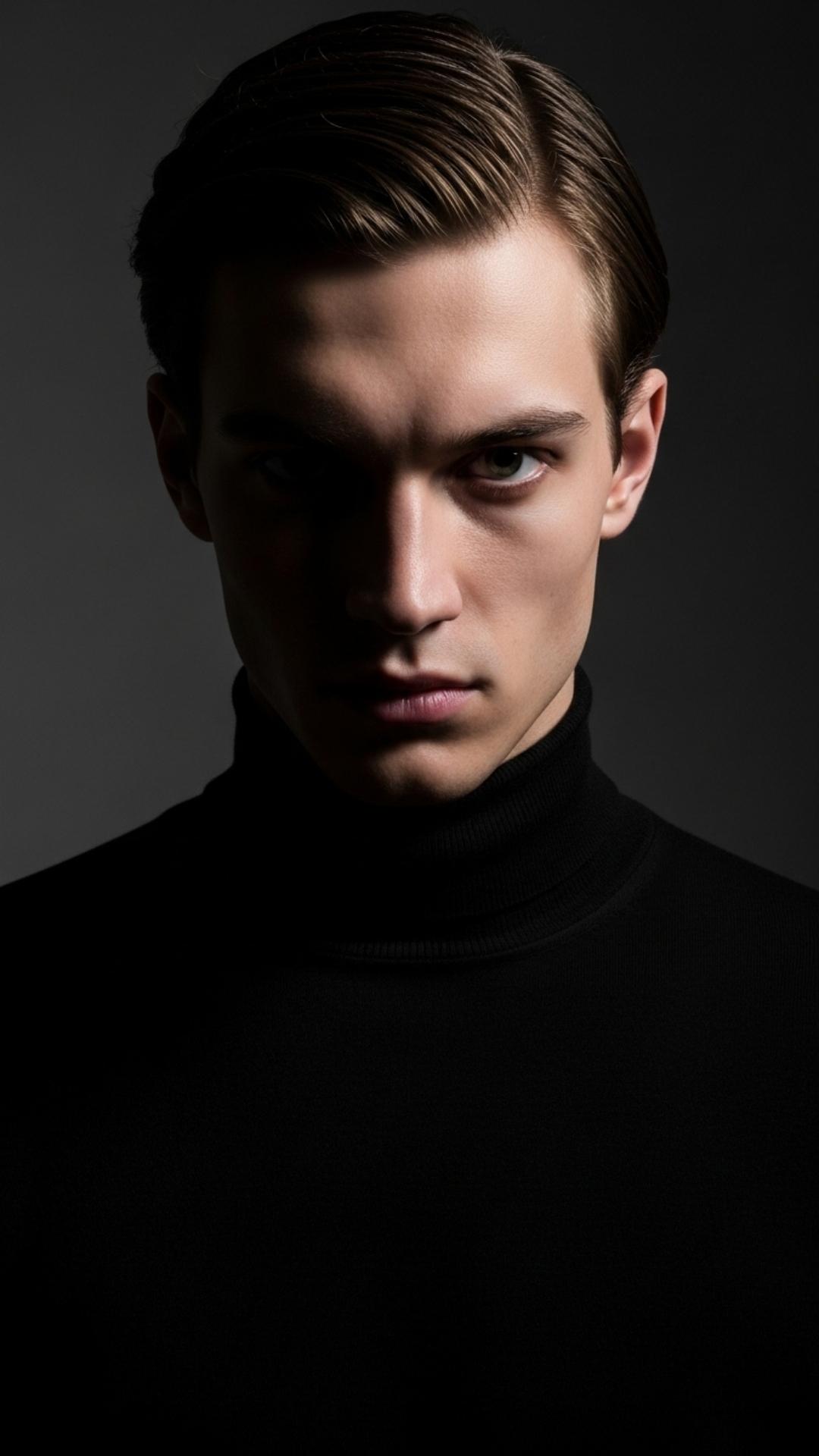 Minimalist studio attitude portrait for a cool boy's WhatsApp DP