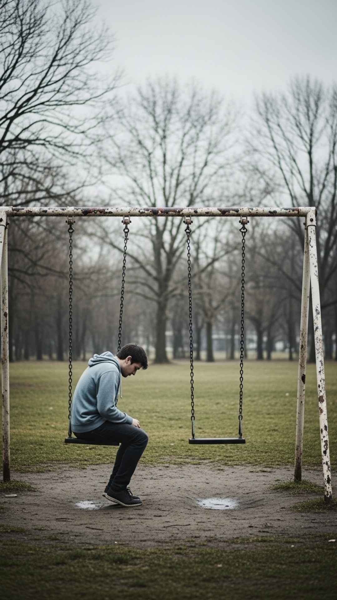 Sad DP of a lone boy on a deserted beach at dusk, feeling solitude.