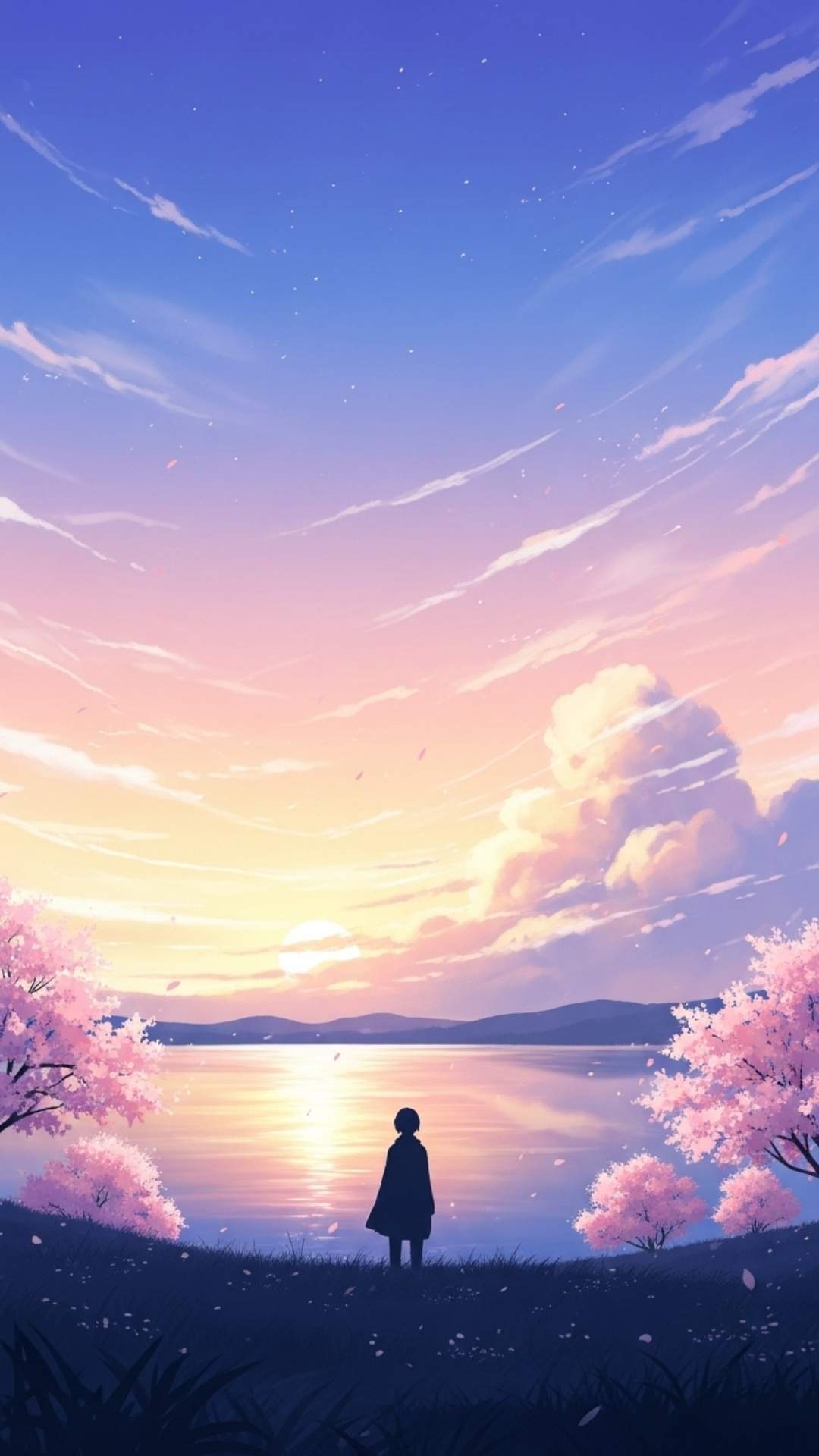 An aesthetic anime DP showcasing a beautiful, minimalist scenic background.