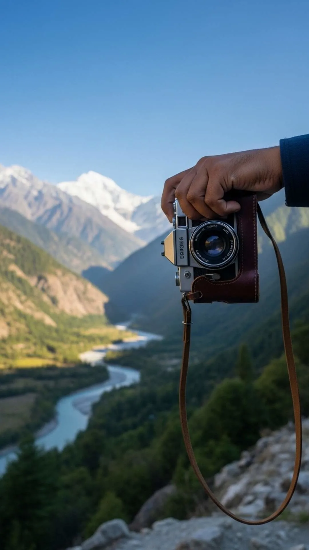 Creative attitude DP, man with camera, capturing beauty profile picture