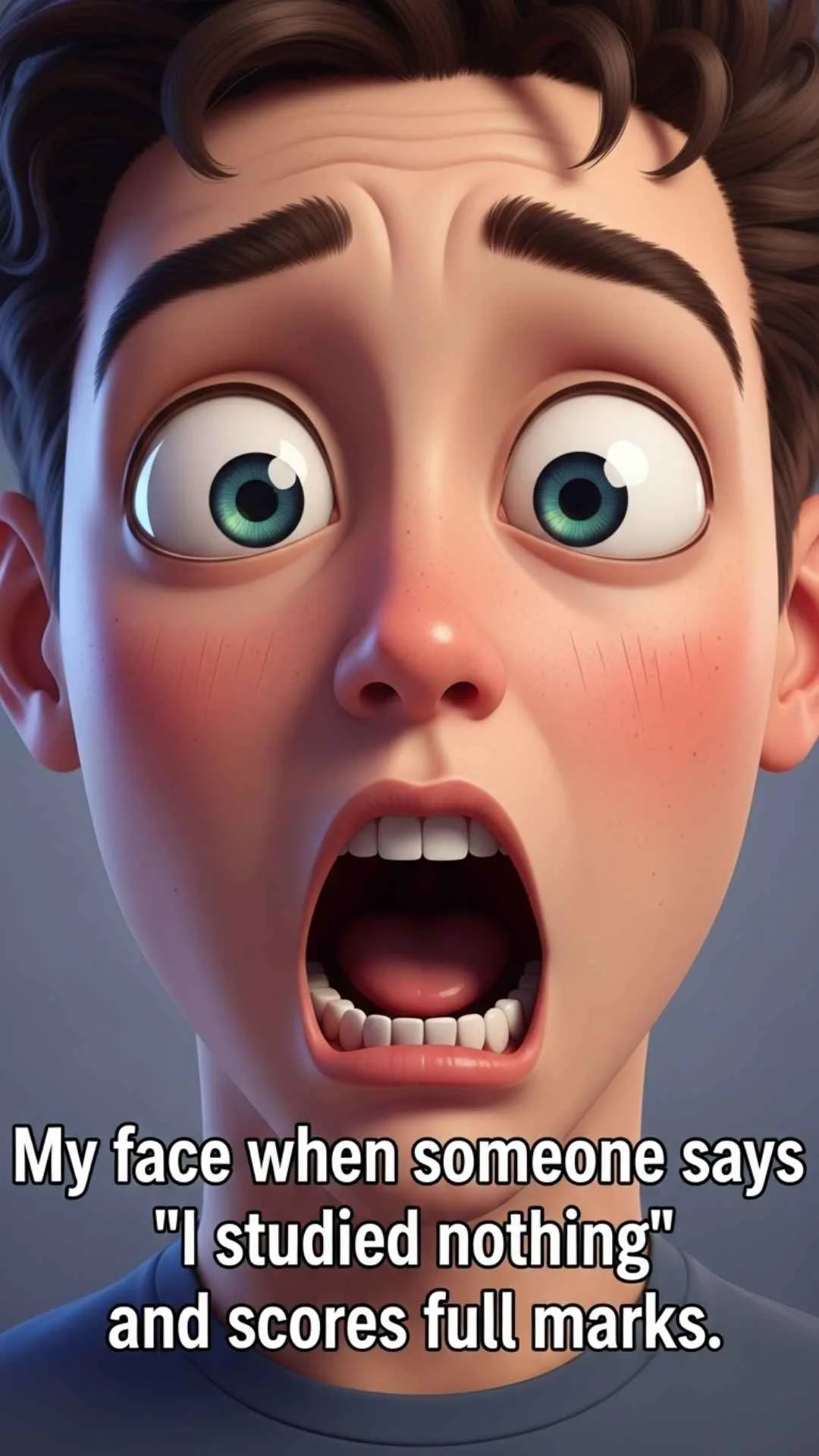 Exaggerated disbelief funny DP, funny shocked face profile picture, unbelievable reaction WhatsApp DP, sarcastic student DP.