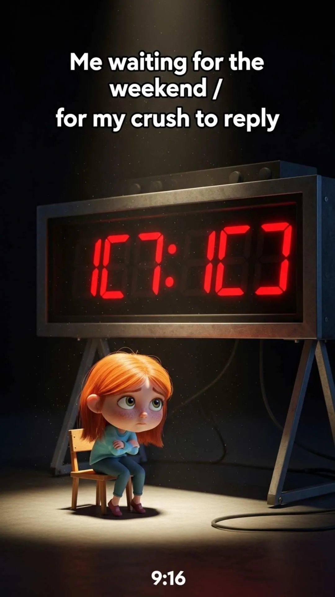 Funny waiting DP, impatient humor profile picture, waiting for weekend meme, WhatsApp time humor.