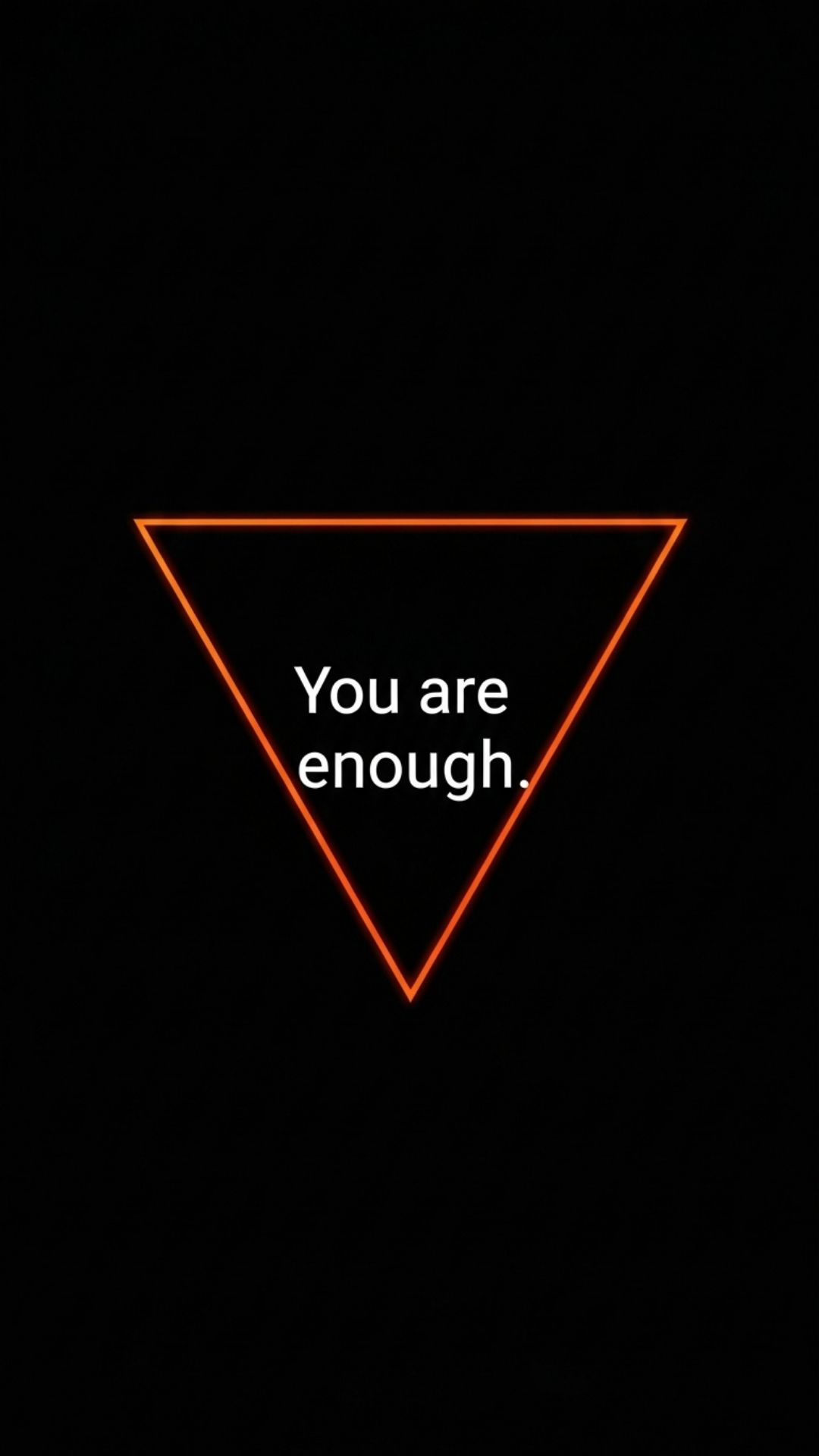 A conceptual, minimalist graphic with a high-contrast palette of black and electric blue. A geometric shape contains a short quote about self-worth in a clean font.