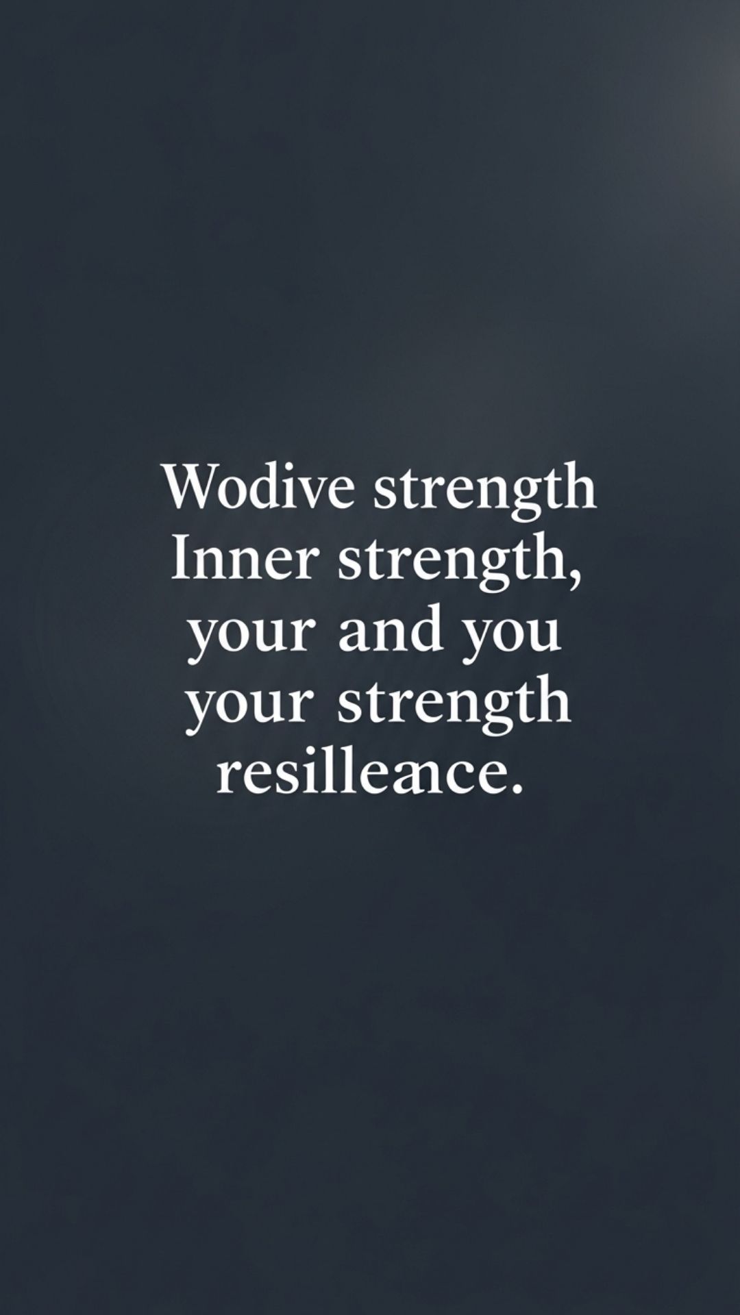An elegant minimalist design featuring a motivational quote in a sophisticated font on a simple dark background, representing quiet strength and focus