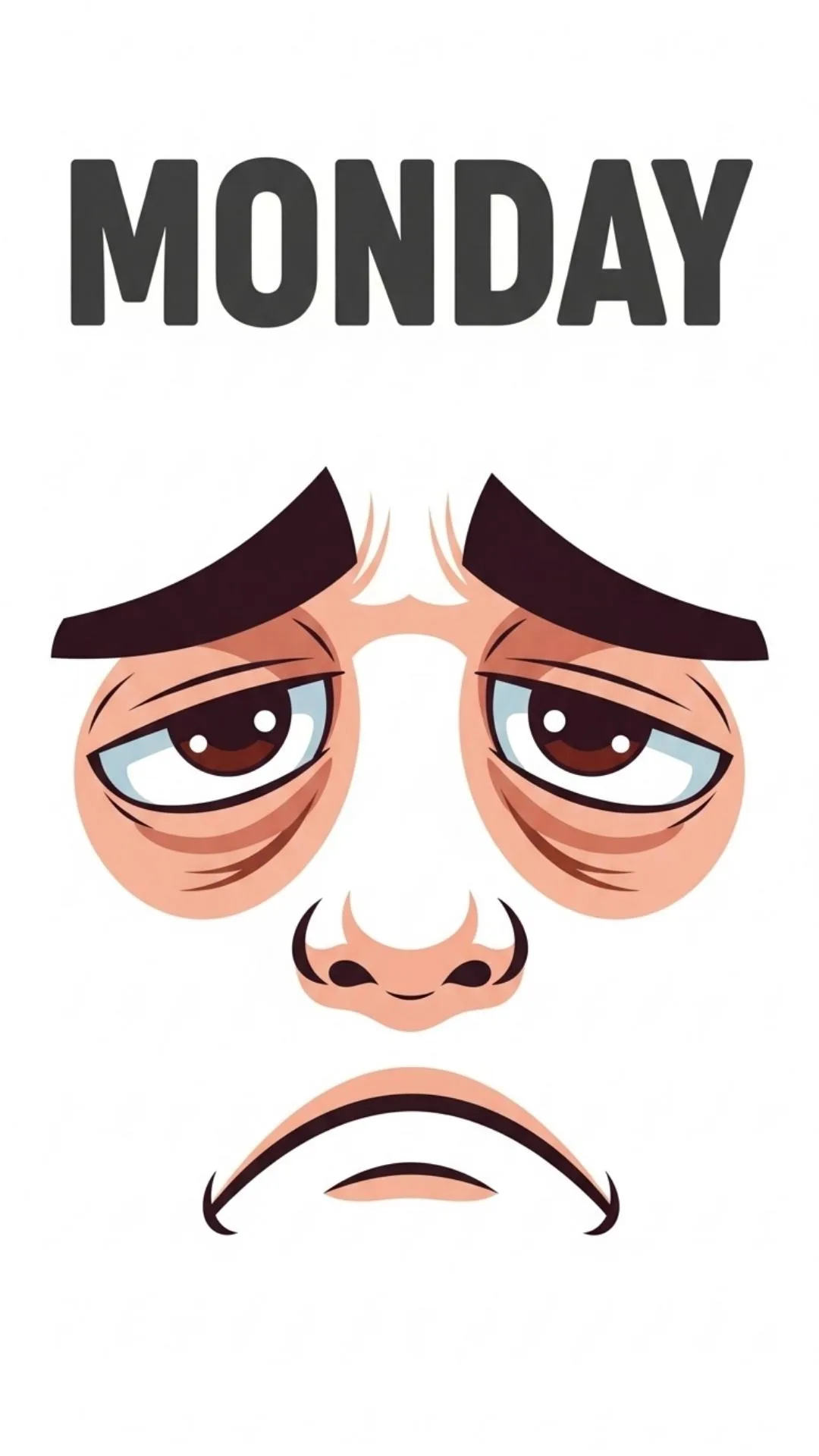 Funny Monday DP, grumpy Monday face profile picture, Monday blues WhatsApp DP, weekend over humor.