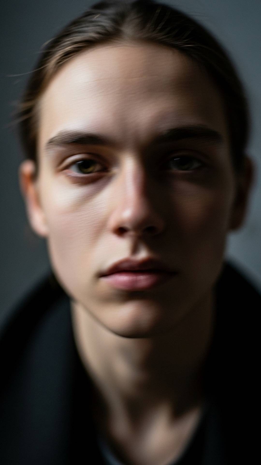 A blurry, soft-focus portrait of a person's face. The intentional lack of clarity and soft lighting convey a feeling of emotional confusion and internal turmoil