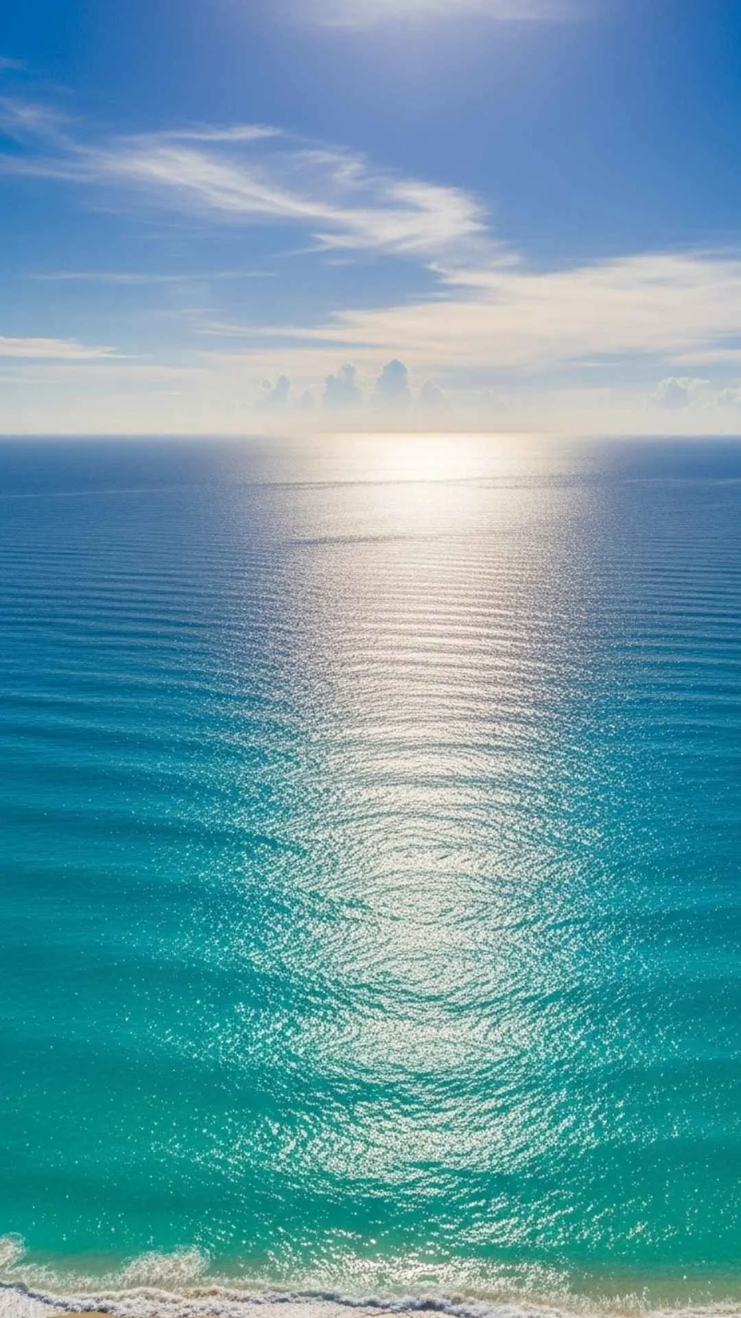 The beautiful color gradient of the ocean water, from turquoise to deep blue. A fresh and vibrant DP for lovers of the sea