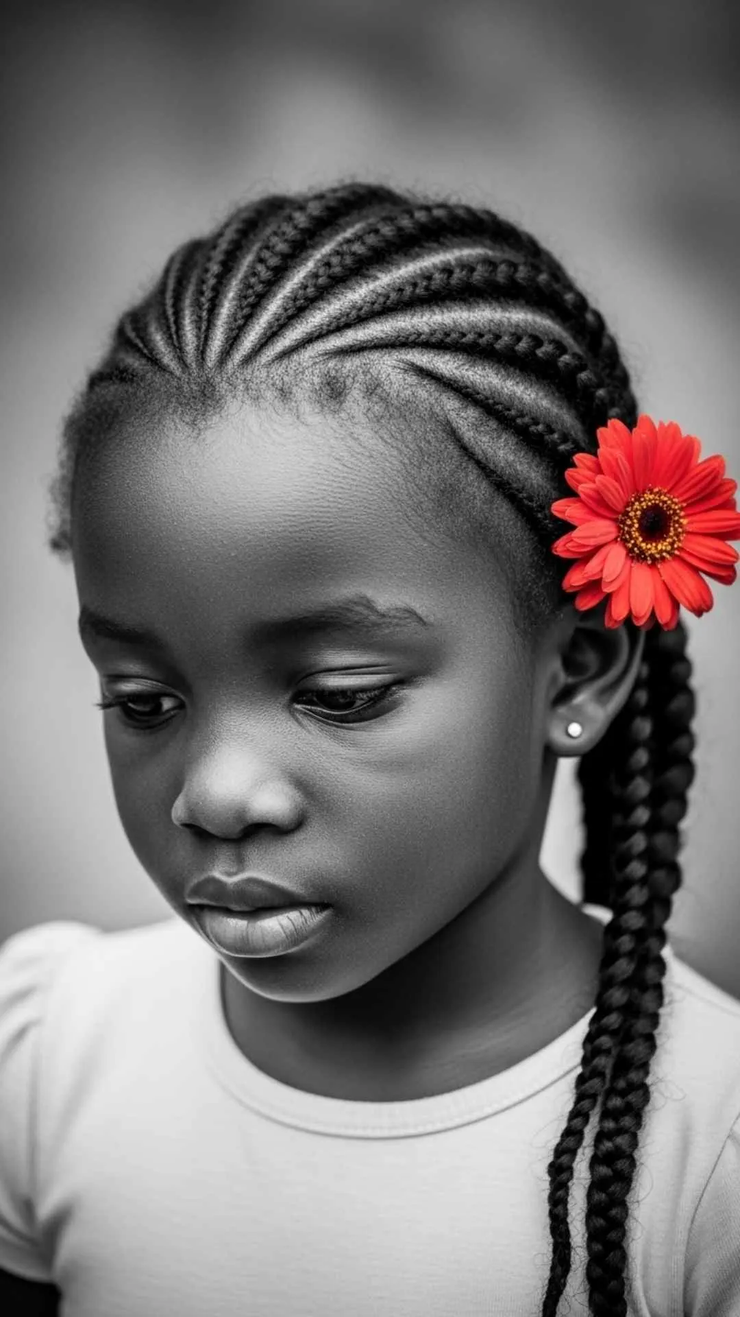 Black and white sad girl DP, subtle color profile picture, hopeful grayscale avatar, emotional contrast FB DP.