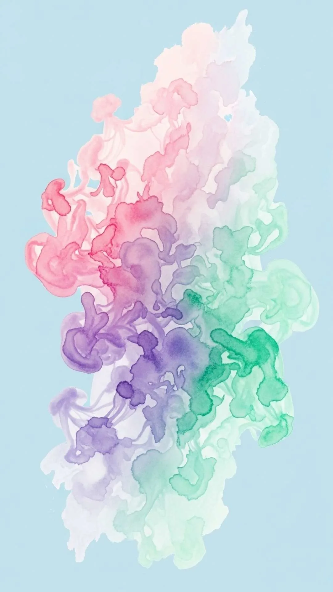 Artistic unique WhatsApp DP for girls with soft watercolor splashes in vibrant pastels, perfect for a creative and feminine profile.