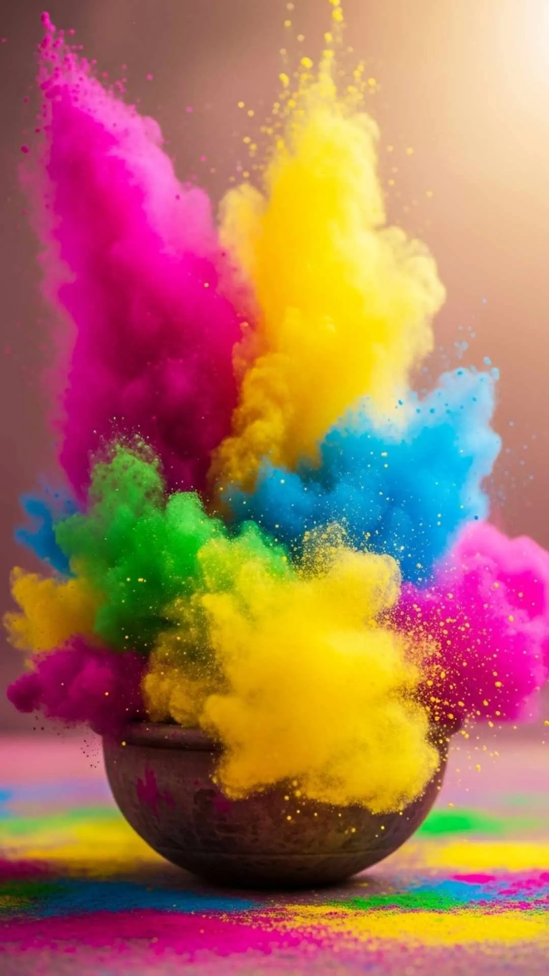 Abstract swirl of Holi colors or a glowing Diwali diya, a festive Indian festival Instagram DP for celebrations and joy.