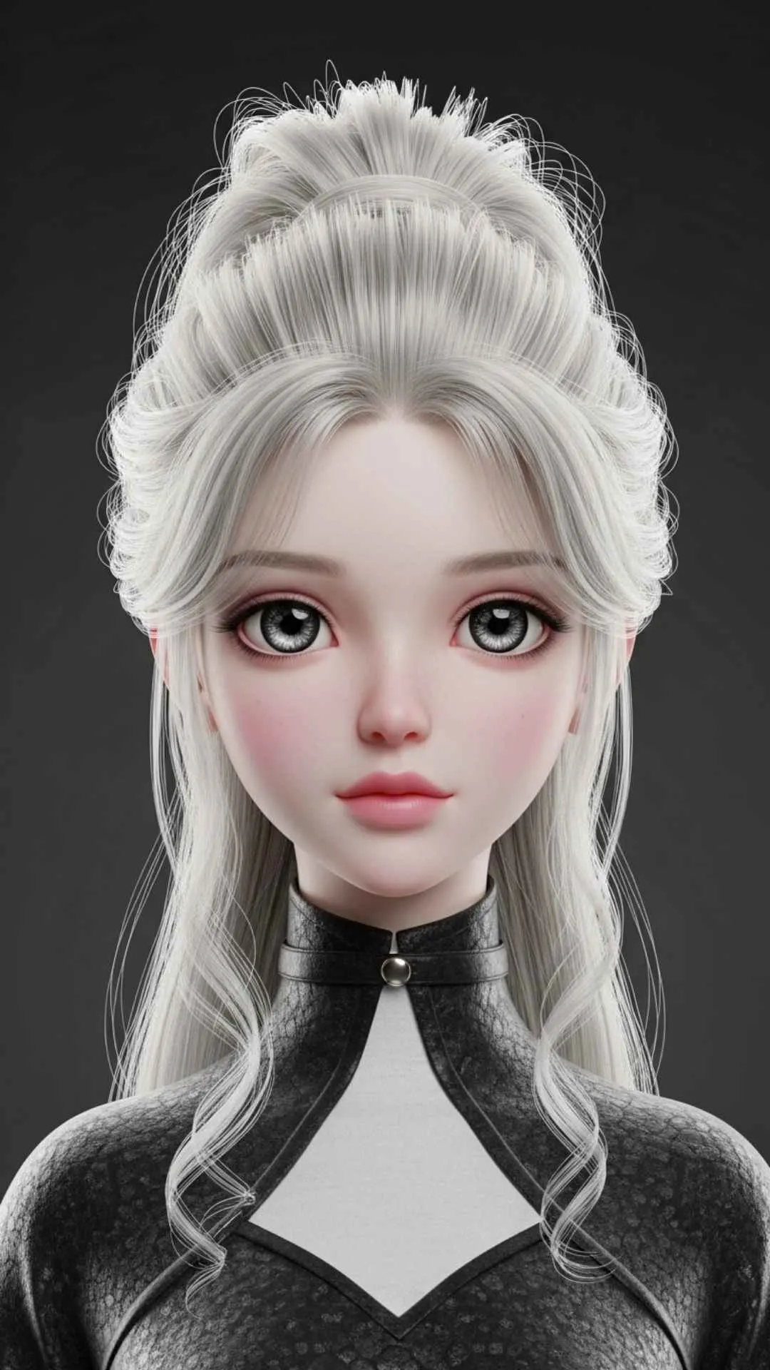 A 'beautifully rendered 3D character' from the 'Animated Doll DP' collection on Majekfilms.com. This 4K HD 'doll images dp cartoon' shows a stylish, doll-like girl, perfect for 'fans of digital art' seeking a high-quality 'cute cartoon dp' for their profile.