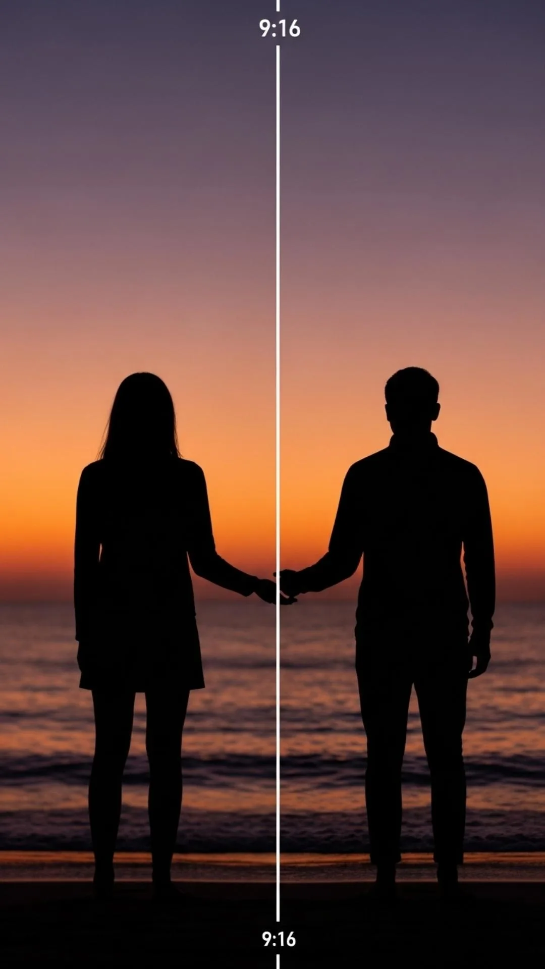 A matching DP showing two best friends as silhouettes against a stunning sunset, designed to be split for best friend image DP profiles, symbolizing an inseparable bond.