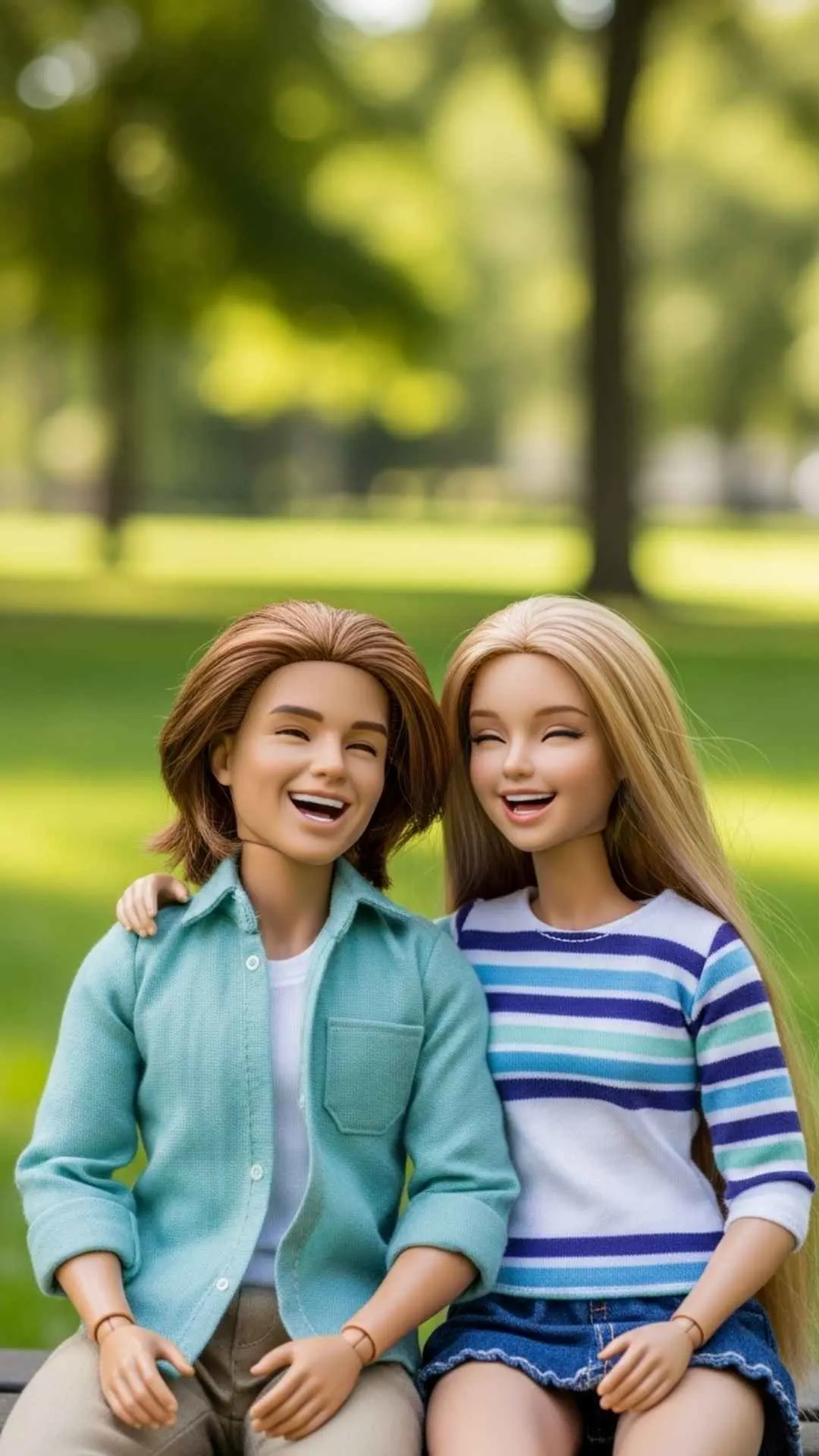 A heartwarming "Best Friendship DP" from the "101+ Best Friendship DP (HD & 4K)" collection on Majekfilms.com. This 4K image shows two friend dolls laughing together, helping users "celebrate your bond" on WhatsApp or Instagram with a free, high-quality picture.