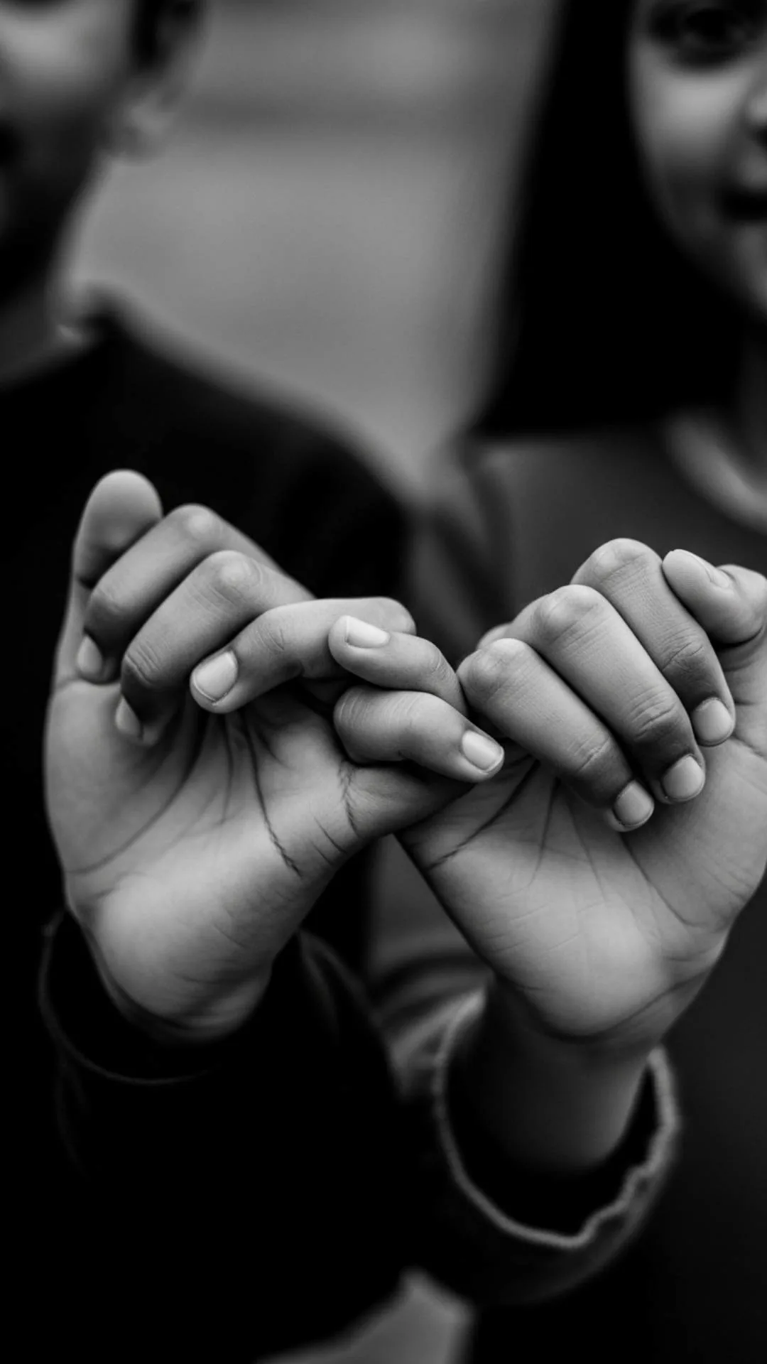 A symbolic and artistic black and white DP of a 'bhai-behen' pinky promise, representing an unbreakable bond. This high-resolution, minimalist image is a unique and emotional choice for a WhatsApp DP, demonstrating deep trust, profound sibling love, and providing a helpful, high-quality visual for users seeking 'heartfelt sibling images' or 'minimalist brother sister promise pic'.