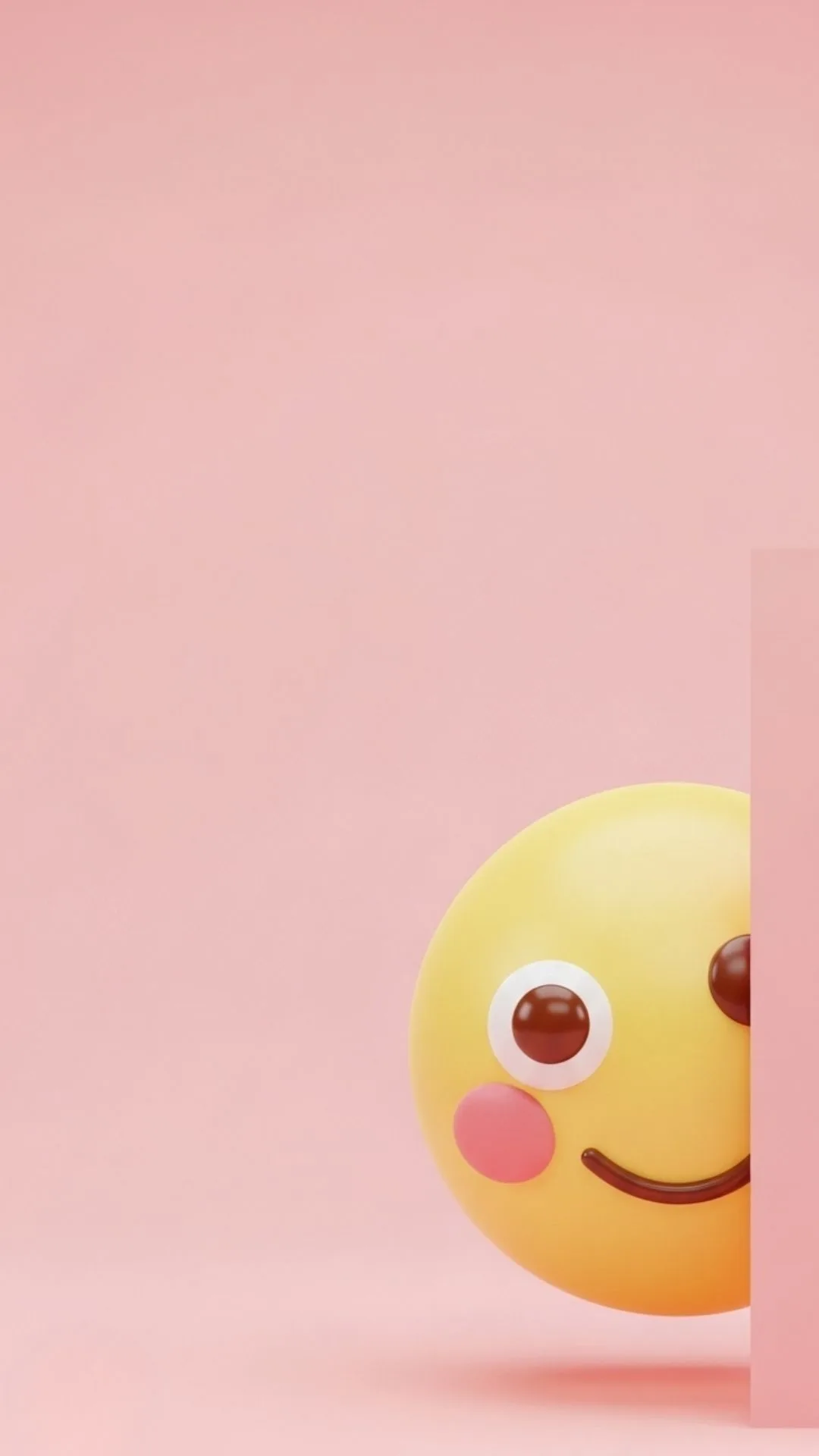 A free download of a shy, cute smiley image for DP, peeking from the corner. This blushing, 'hide and seek' emoji is a popular, likable choice as a cute WhatsApp DP for girls in India.