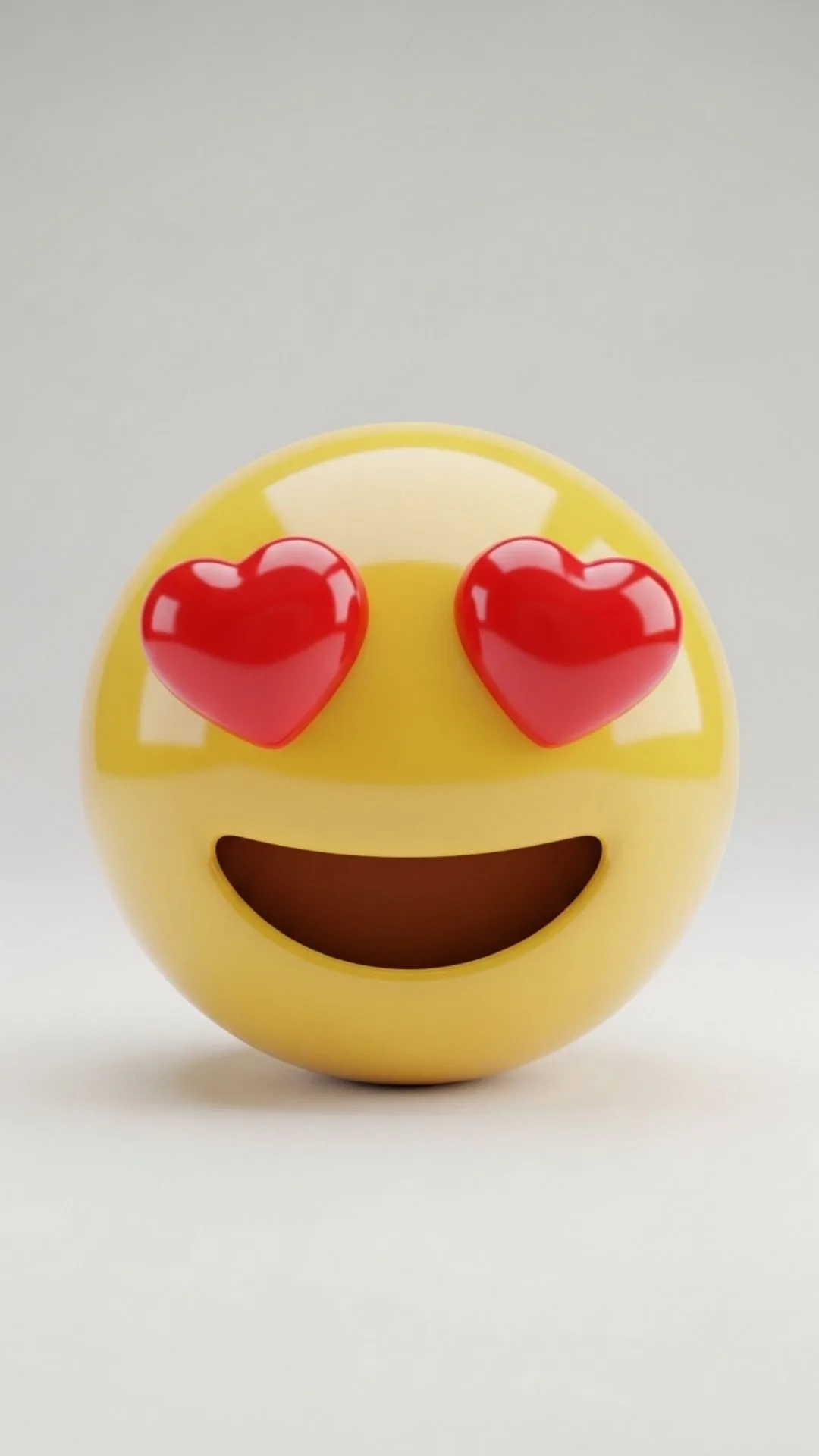 A 3D 'heart eyes' cute smiley image for DP. This free 4K download shows a happy, loving emoji, perfect as a cute WhatsApp DP for girls in India to express affection or happiness. From Majekfilms.com
