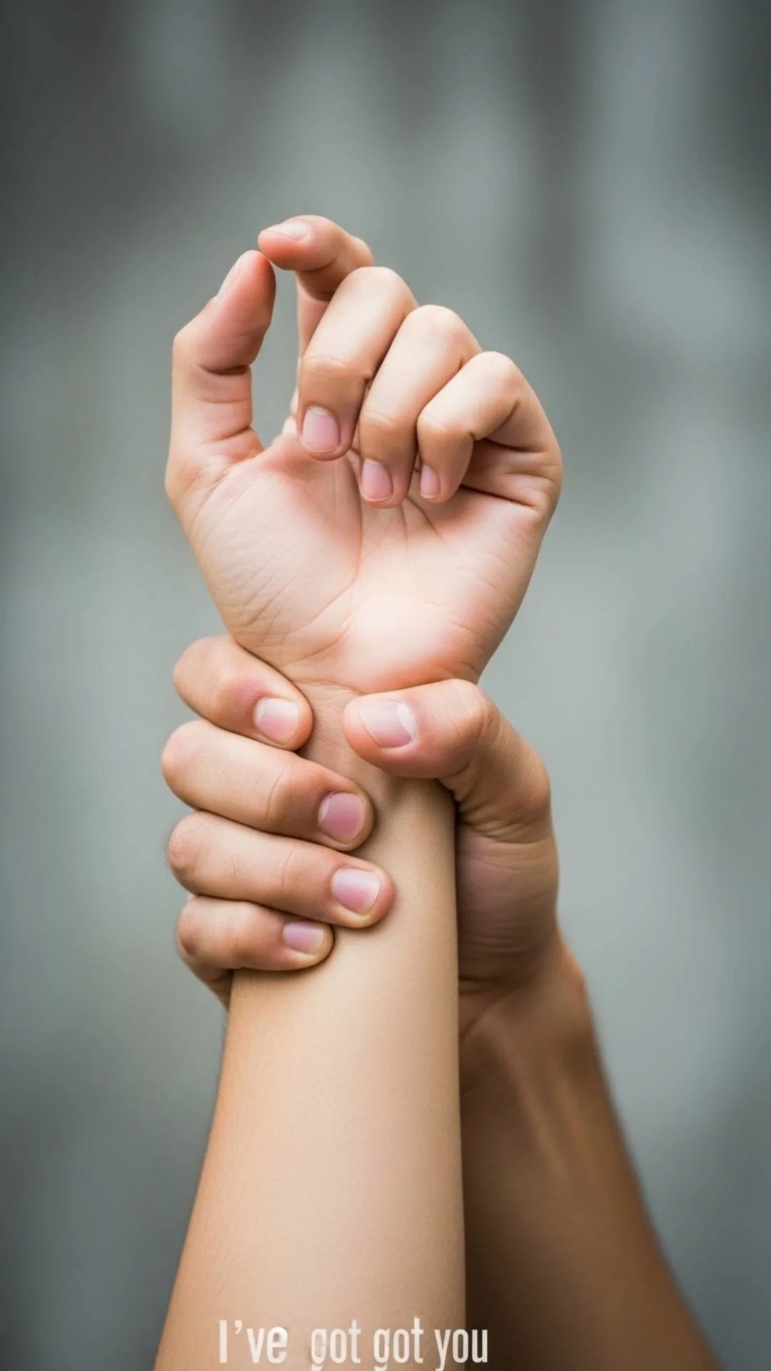 A powerful Dosti DP symbolizing loyalty and trust, with one hand pulling another's wrist up in a supportive gesture, a perfect meaningful friendship image.