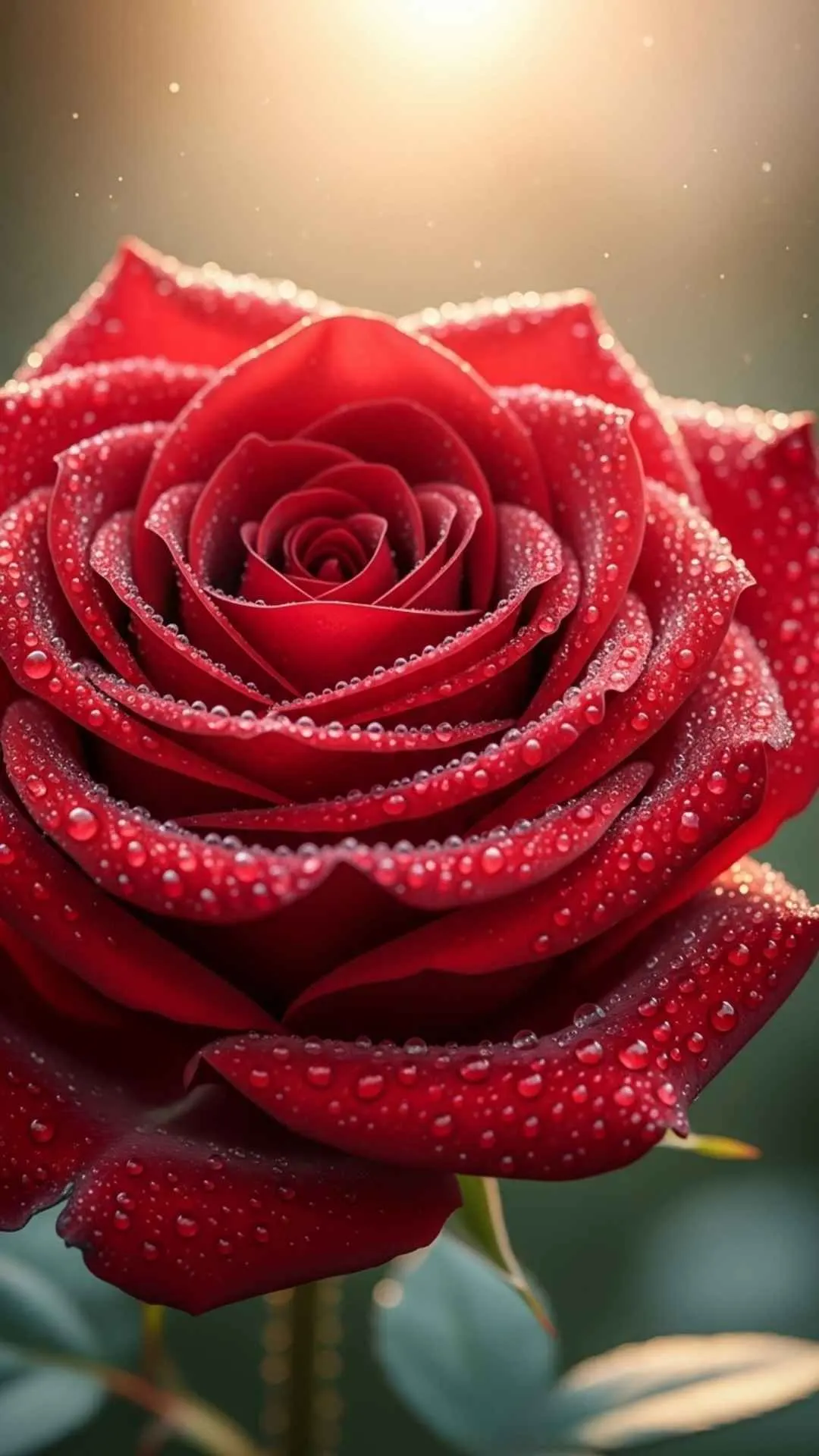 Stunning 4K HD red rose DP in full bloom, glistening with dewdrops, symbolizing passionate love and romance. Ideal beautiful red rose image for Facebook or WhatsApp