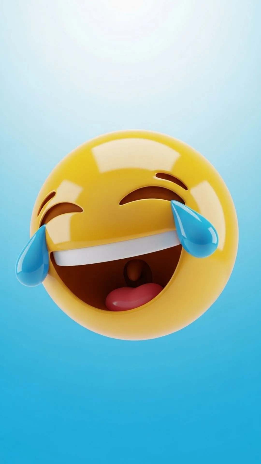 A funny 3D emoji DP showing the 'laughing so hard I'm crying' face. This classic, humorous smiley image is a free HD download from Majekfilms.com, perfect as a funny WhatsApp DP in India to bring a laugh.