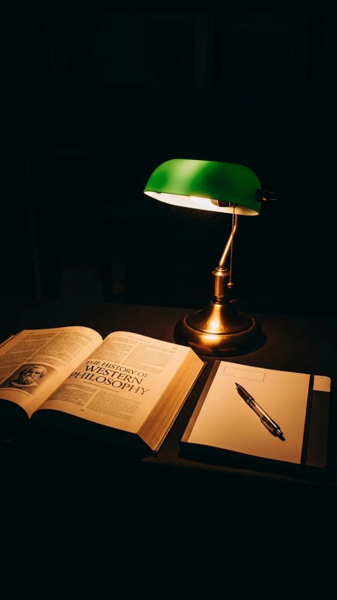 A 9:16 'lonely' study DP showing a single lamp lighting a book in a dark room. This atmospheric and 'sad' image captures the feeling of isolation and 'alone' late-night study sessions during exams in India. Download this free 'Lonely DP' for your WhatsApp profile from Majekfilms.com.