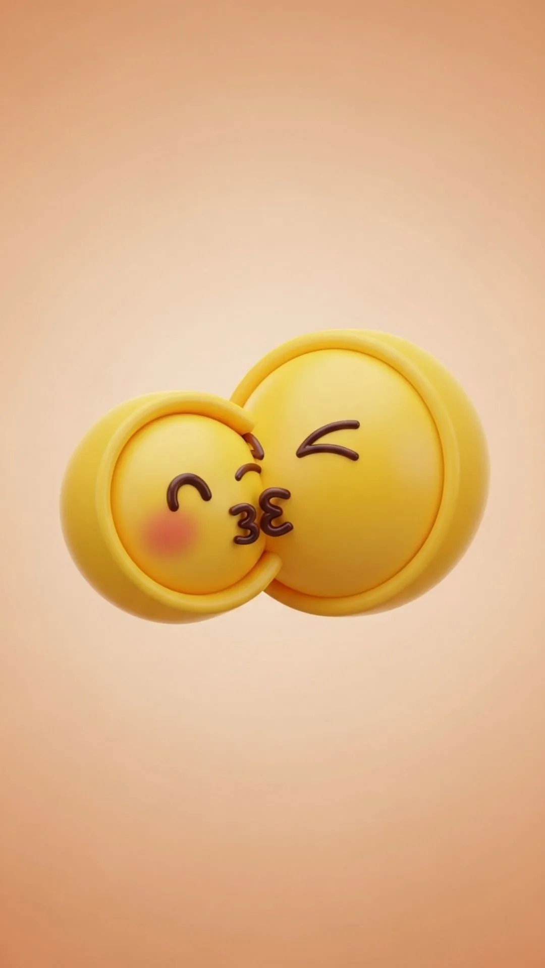 A cute kissing couple love smiley image for DP. This 4K illustration captures tenderness and intimacy, an ideal free download for a romantic WhatsApp DP for couples or for expressing deep affection in India.