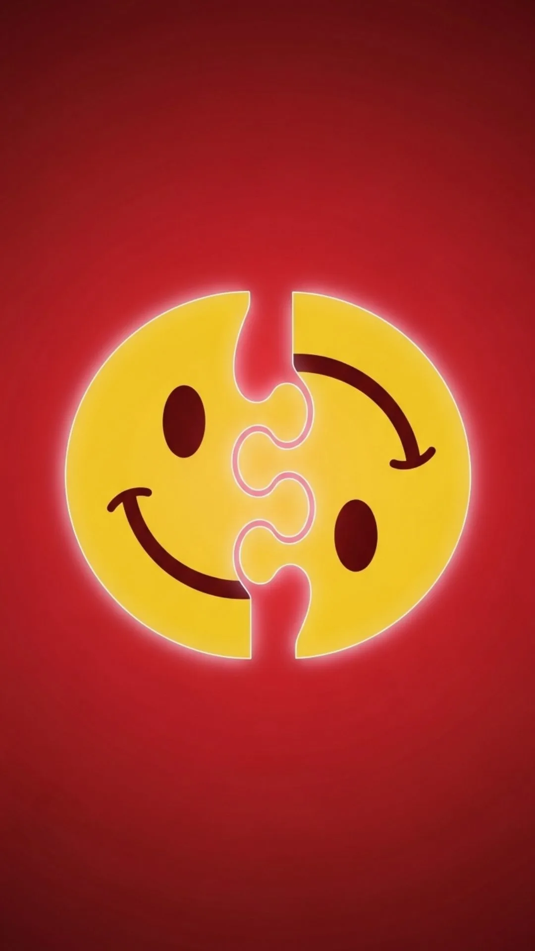 A creative love smiley image for DP, showing two puzzle pieces forming a complete smiley. This 4K graphic symbolizes perfect connection and completeness in love, ideal for a romantic couple DP or status on Majekfilms.com.