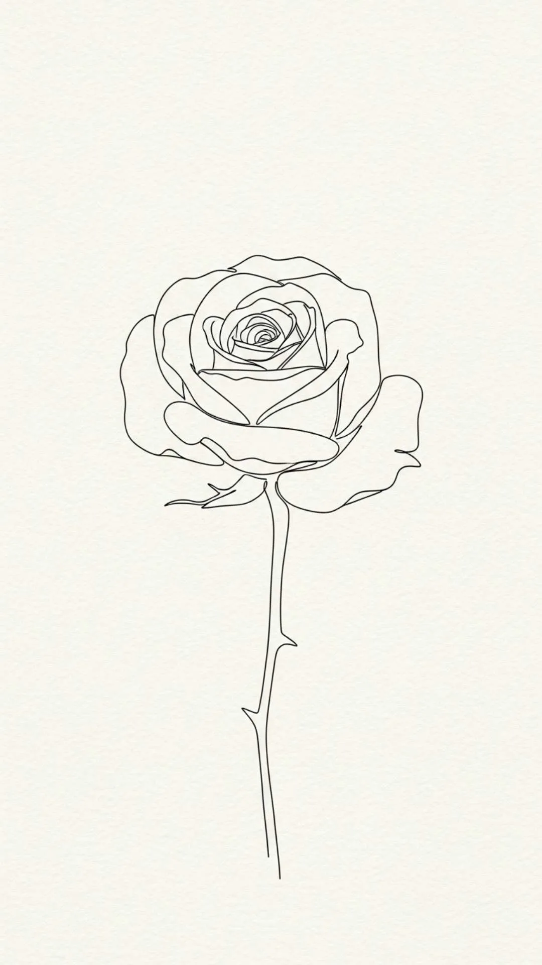 An aesthetic 4K HD minimalist rose line art DP, elegant and stylish, perfect for a modern Instagram DP or unique profile picture.