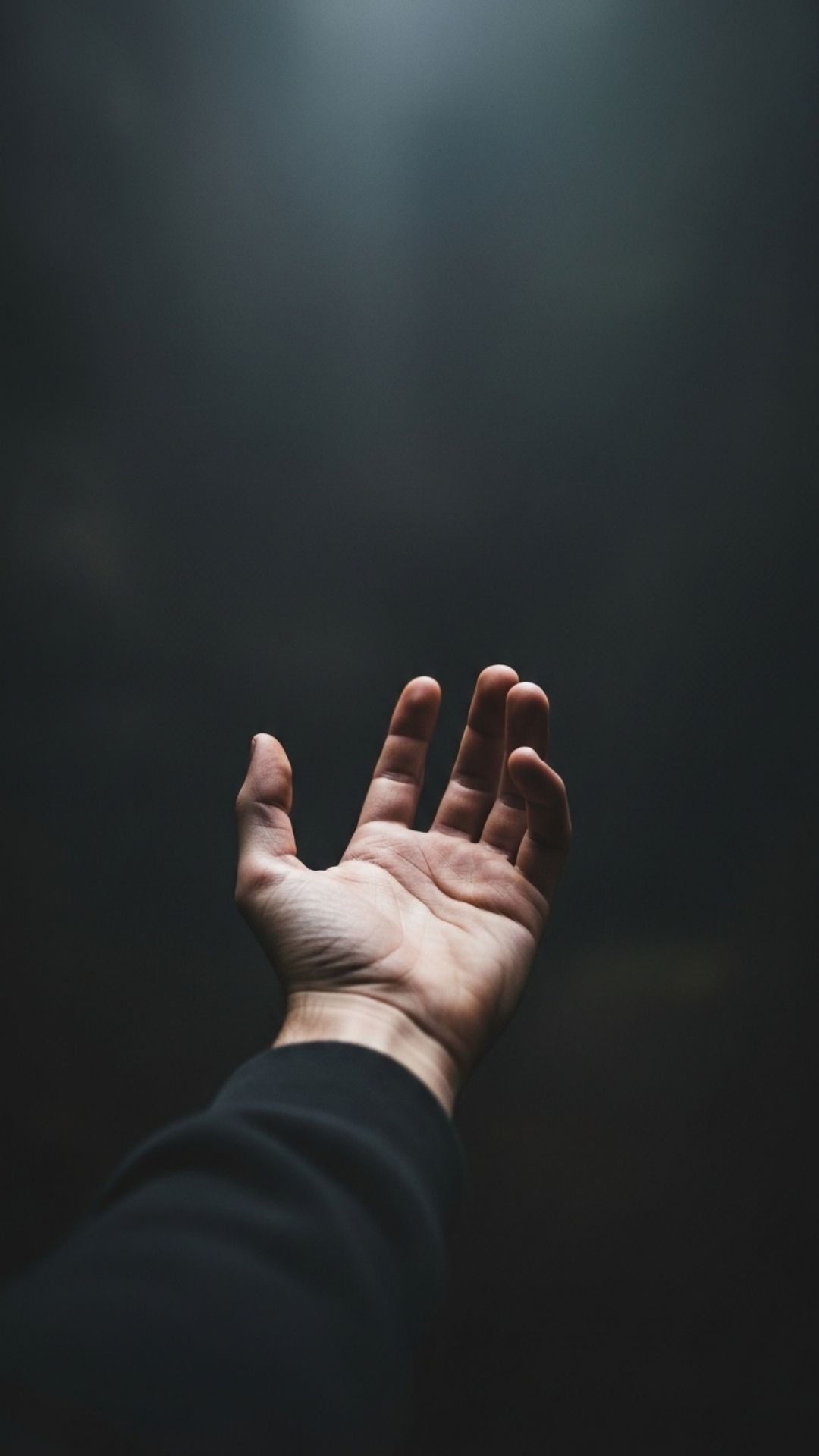 A poignant sad Friendship DP with a single hand reaching into an empty space, expressing loneliness and deeply missing a friend who is no longer close.