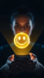 A glowing 3D smiley image for DP, representing a user's digital face and first impression. This free HD download is perfect for a WhatsApp or Facebook profile picture.