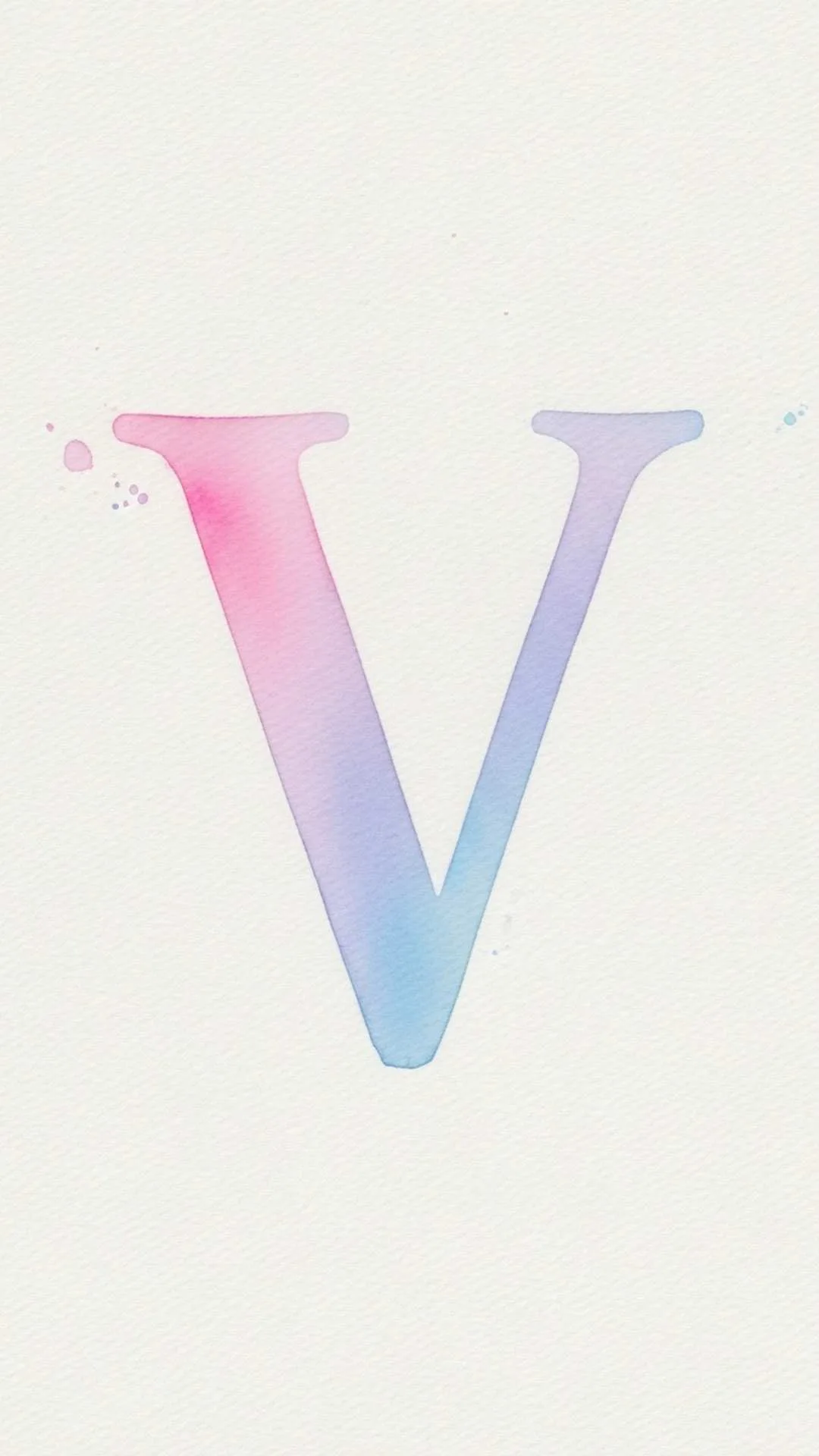 An artistic 4K 'V letter dp' in a soft watercolor design, showing gentle pastel color bleeds, like a painting. This 'aesthetic V name dp' is perfect for a girl in India seeking a unique and gentle profile picture for WhatsApp. Keywords: V letter watercolor dp, cute V dp for girls, V alphabet wallpaper aesthetic, stylish V name dp