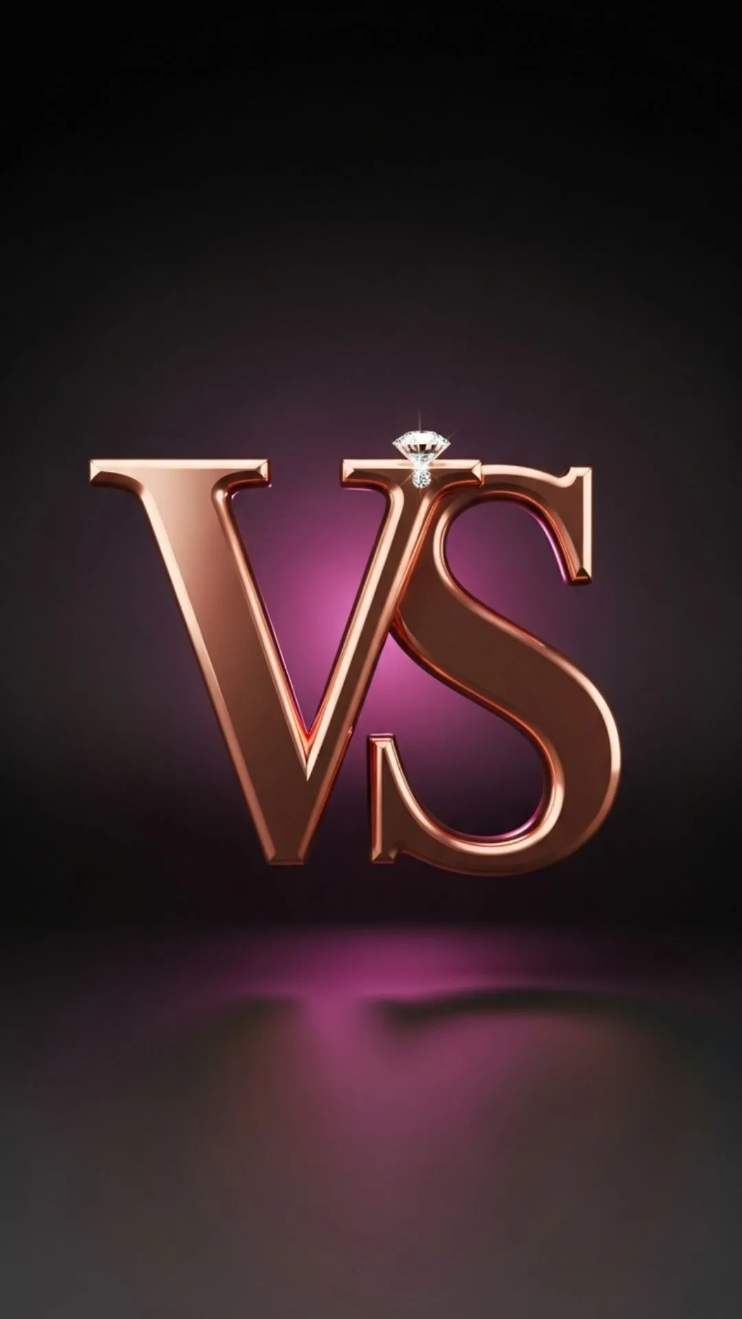 "A stylish 'V and S' couple DP for WhatsApp, showing the letters 'V' and 'S' intertwined in a 3D rose-gold design. This 'V S love dp' is perfect for couples in India looking for a romantic and elegant profile picture. Keywords: V S name dp, couple dp V S, V letter S letter love image, V S wallpaper 4K, V name dp stylish."