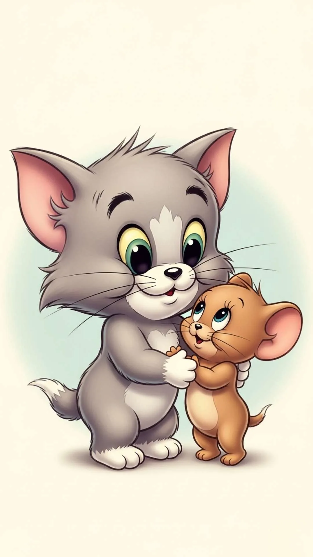 Ultra-cute baby Tom and Jerry DP for WhatsApp. This HD 'chibi' style PFP for girls and boys in India evokes sweet nostalgia with its innocent, wide-eyed characters. A perfect aesthetic and cute profile picture download