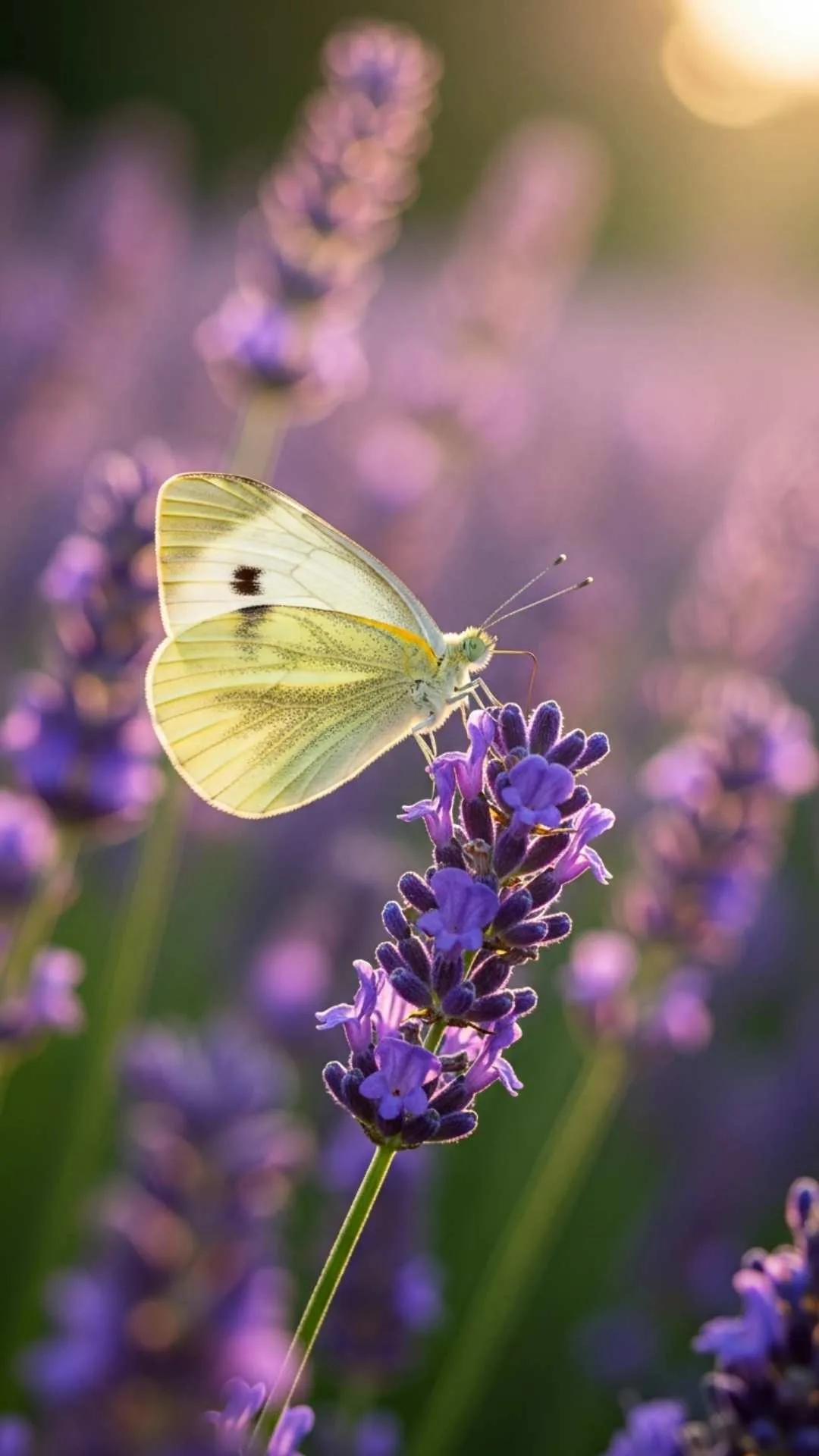A beautiful butterfly image for a nature lover's DP, showing a yellow butterfly on a purple flower. This peaceful, true-to-life 4K photo is a free HD download. A perfect addition to our Flower Images for DP collection