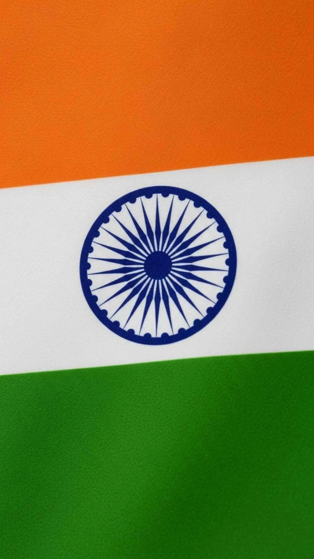 A sharp, HD 1080p macro close-up of the Ashoka Chakra on the Indian flag. This formal image highlights the 24 spokes in perfect detail, making it a high-qulaity and respectful DP choice for WhatsApp or Facebook