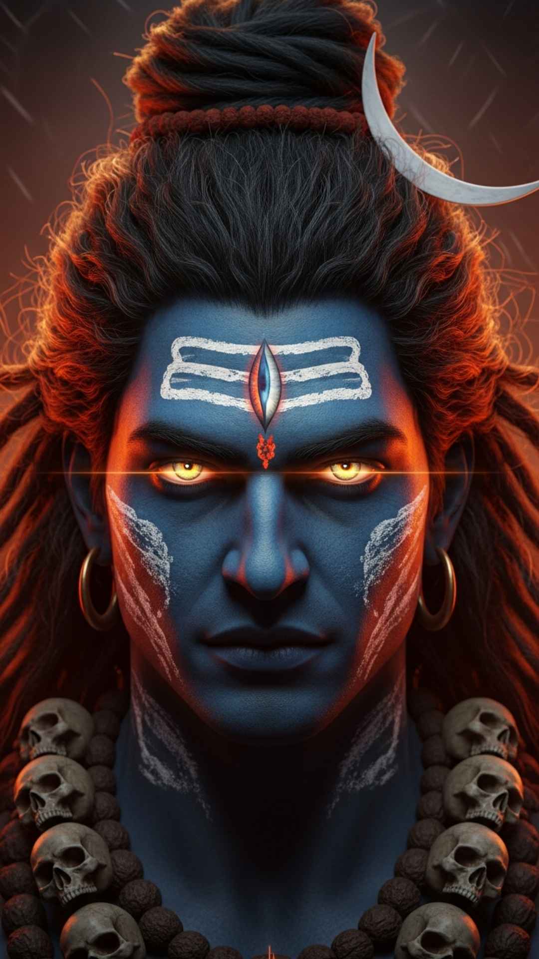 High-resolution Mahakal Attitude DP for WhatsApp and Instagram featuring a fierce Lord Shiva (Rudra avatar) with ash-smeared skin and the third eye. This powerful image symbolizes inner strength and resilience, perfect for boys looking for a motivational and intense profile picture. 4K HD download of Angry Shiva destroyer of evil.