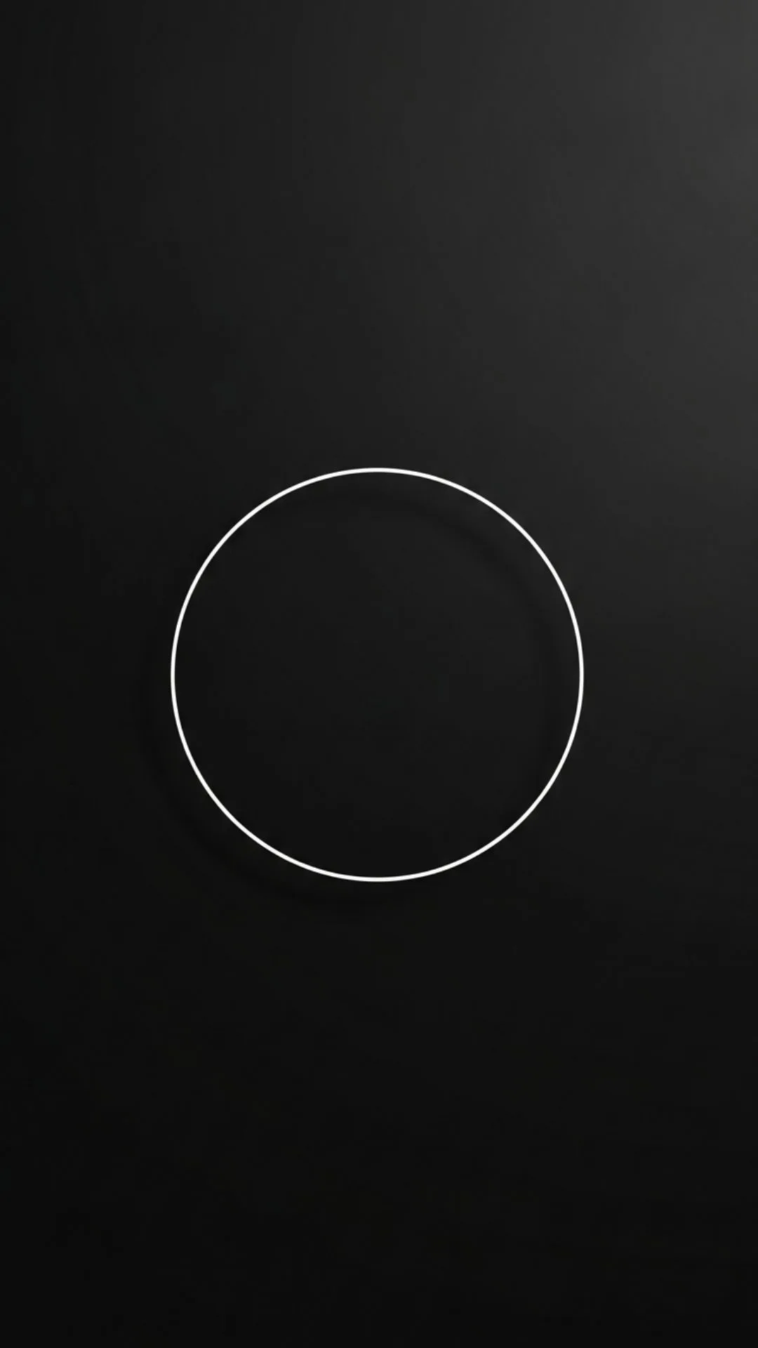 A simple, aesthetic "No DP Image" featuring a clean white circle on a pure black DP background; ideal for a minimalist and stylish profile picture for Instagram or WhatsApp.