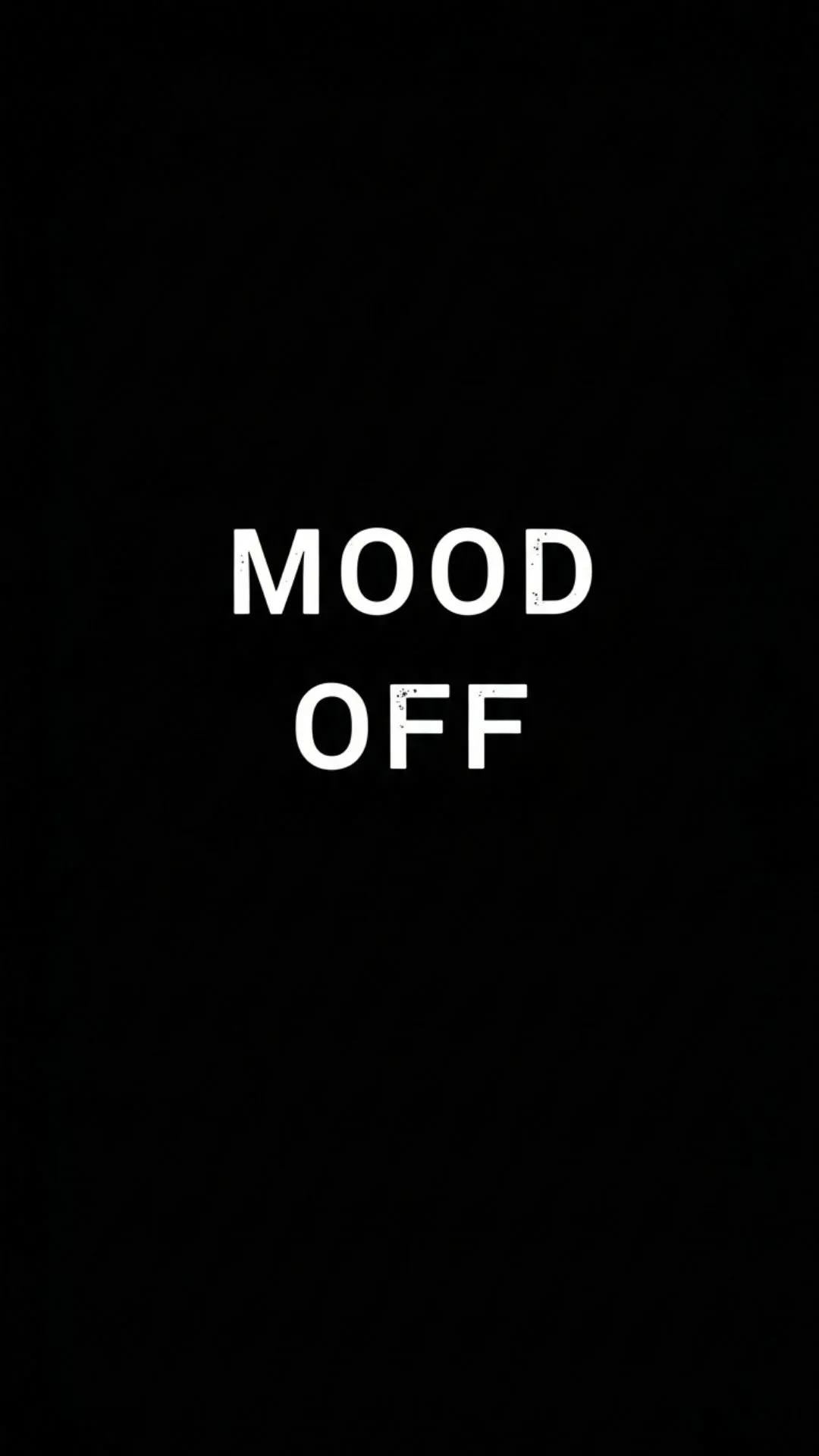 A text-based "Mood Off DP" featuring the words "Mood Off" in white on a black background. This simple yet direct "No DP Image" is ideal for a WhatsApp profile to signal you need space.