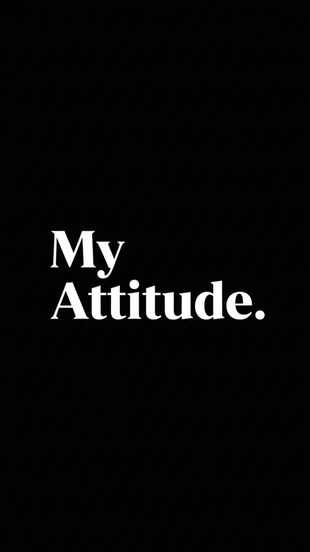 A "No DP Image" with the quote "My Attitude" in bold, stylish text on a black background. This text-based HD "Attitude DP" is perfect for making a clear statement on a WhatsApp profile.