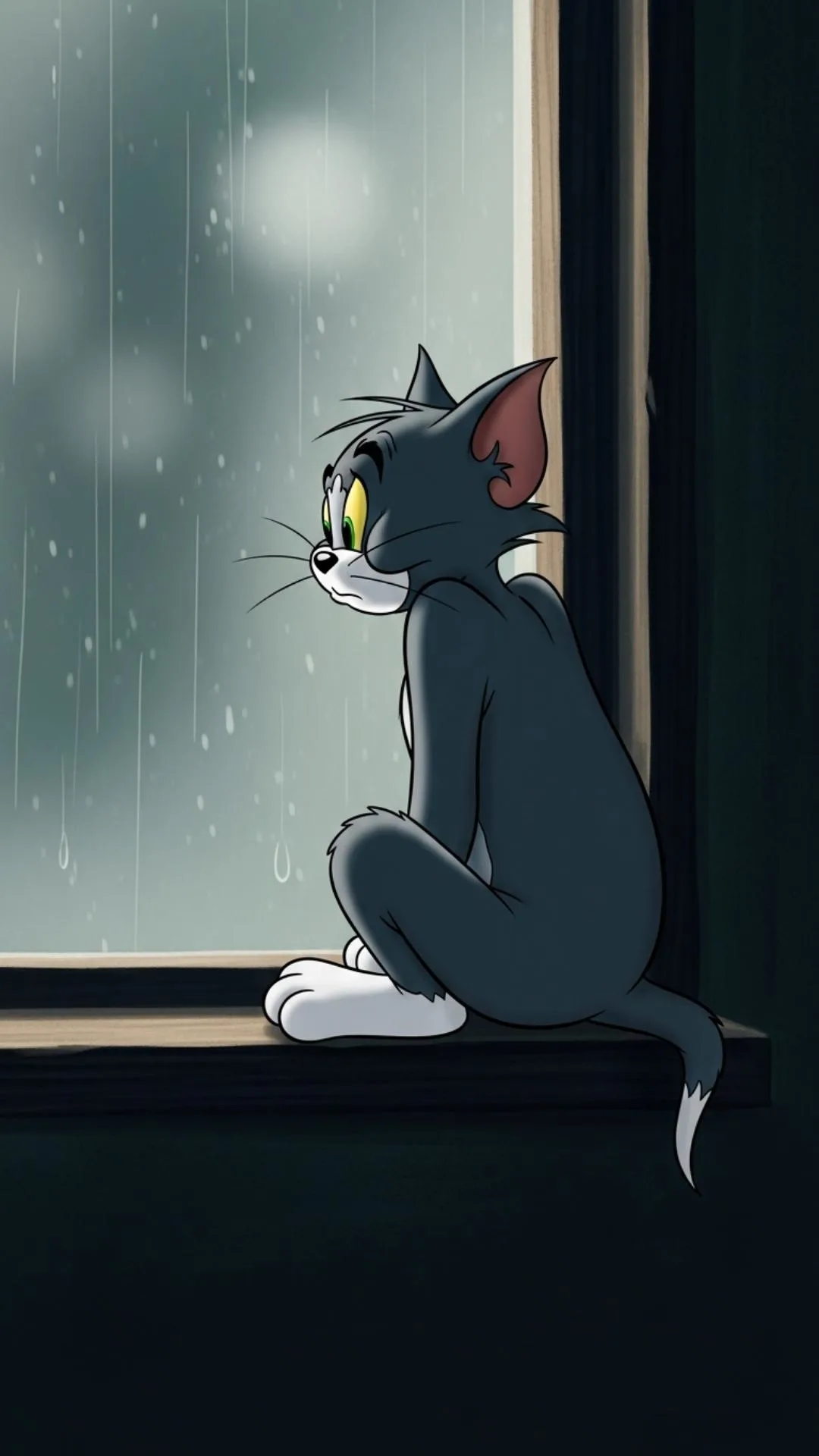 Pensive Tom cat sad lonely DP, expressing deep introspection and melancholy. This emotional HD image, with muted colors and a thoughtful gaze, is ideal for individuals in India seeking a relatable WhatsApp or Instagram profile picture to convey their current mood.