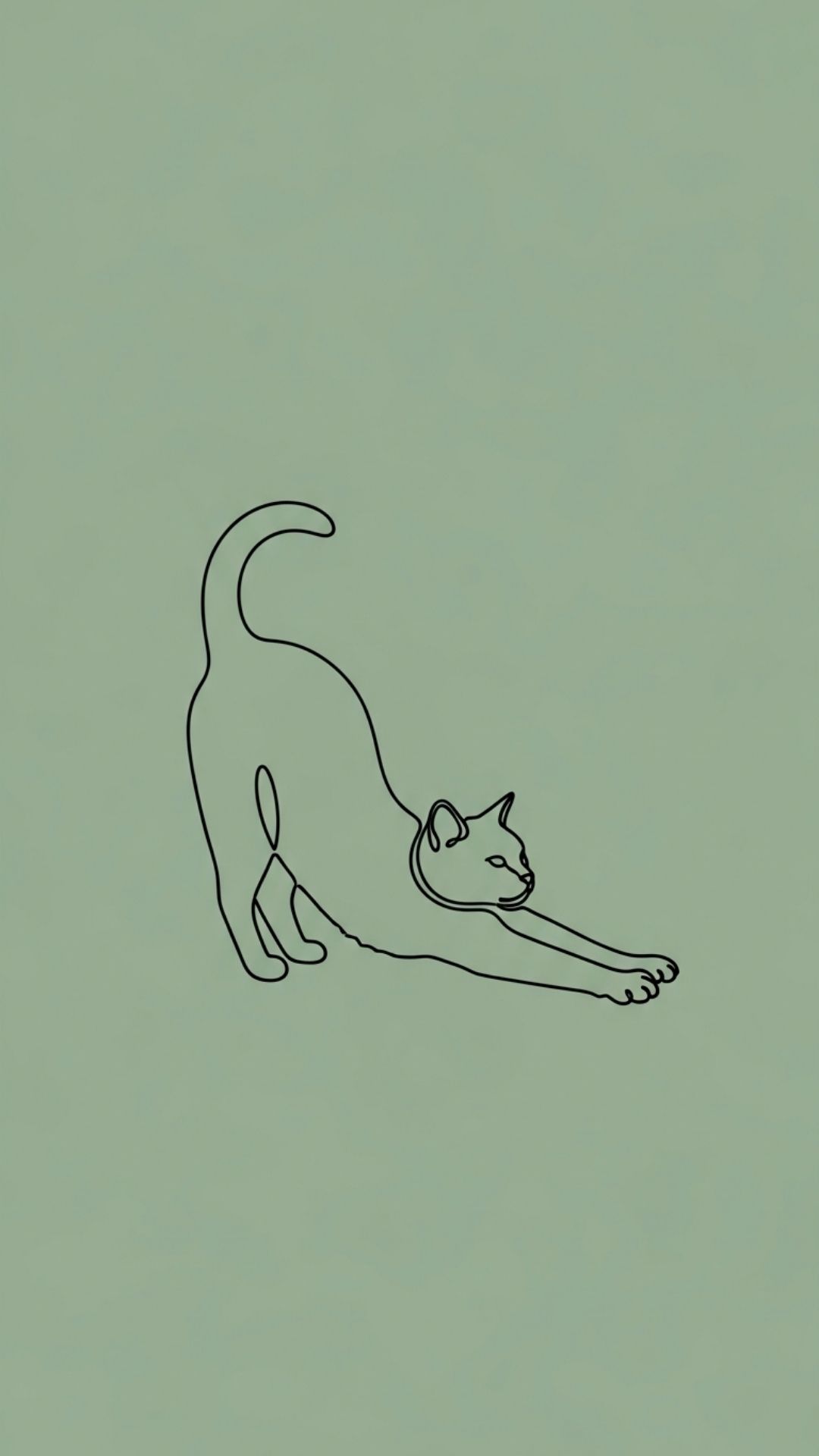 A minimalist cat line art illustration with negative space, designed for lovers of simplicity and modern artistic design. This clean, aesthetic profile picture is perfect for Pinterest boards or users wanting a sophisticated, uncluttered look for their social media avatar.